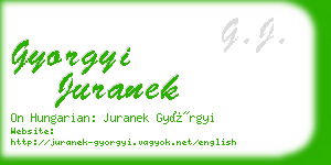 gyorgyi juranek business card